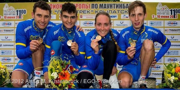 Italy won gold in the European championship team relay in Moscow
