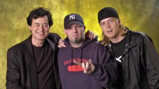 Jimmy Page, Fred Durst and Wes Scantlin at the MTV Music Awards show in 2011