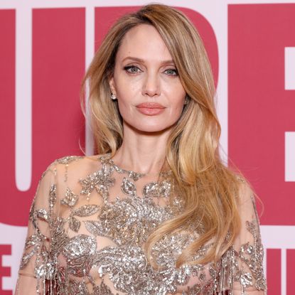 Angelina Jolie attended the premiere of Couture in a naked sequin dress from Sarah Burton's Givenchy