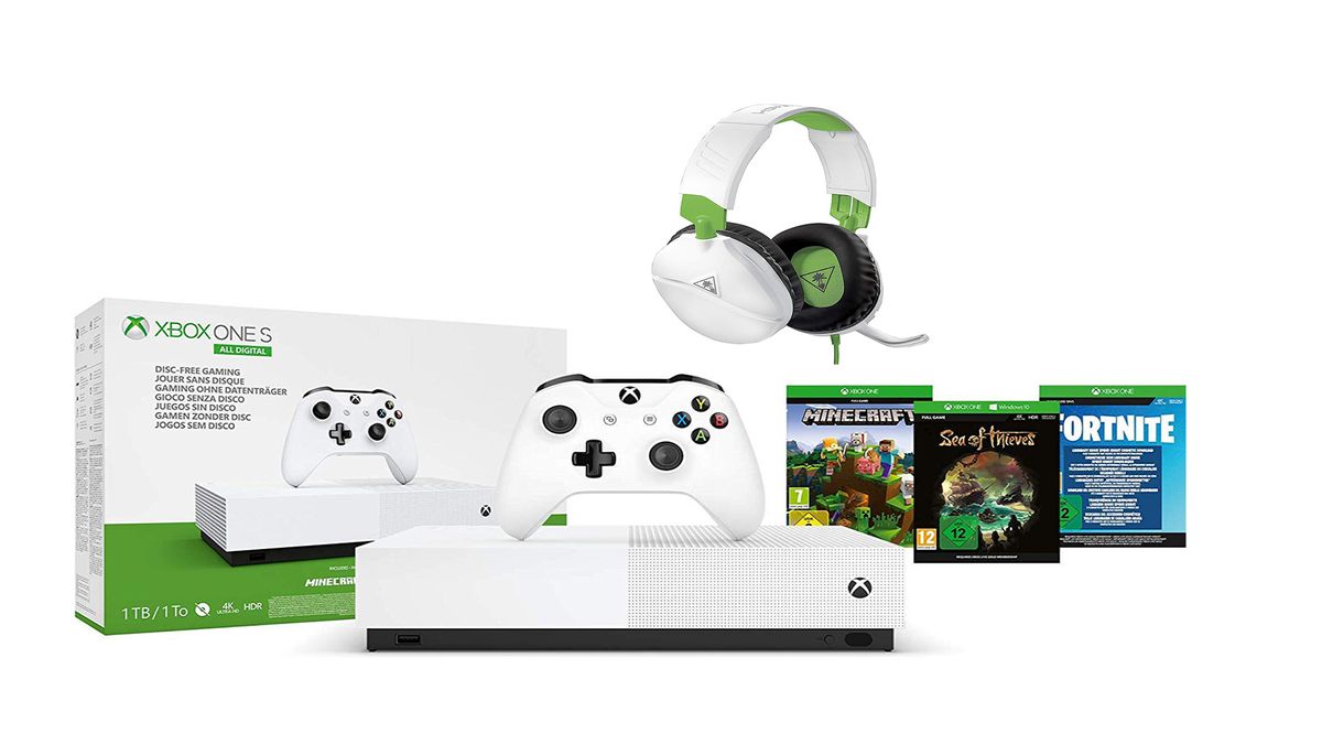 xbox one s with fortnite and minecraft