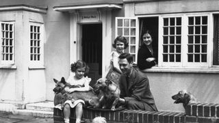 King George VI and Queen Elizabeth with Princesses Margaret and Elizabeth at Y Bwthyn Bach