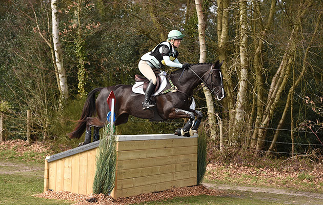 Coral Keen riding CASCADELLE in Section D OI at Tweseldown (1) at Tweseldown Racecourse near Fleet in Hampshire UK on 9th March 2017