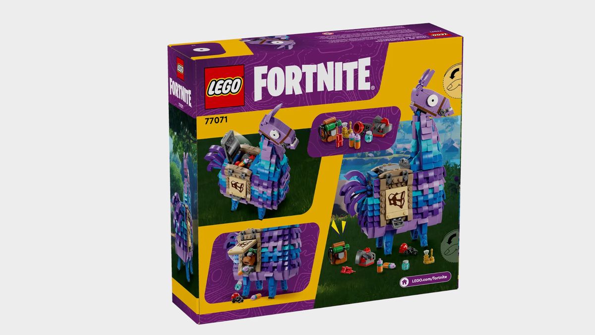 Lego Supply Llama set on a plain background