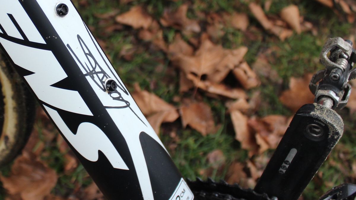 Sanne Cant's autograph on the downtube