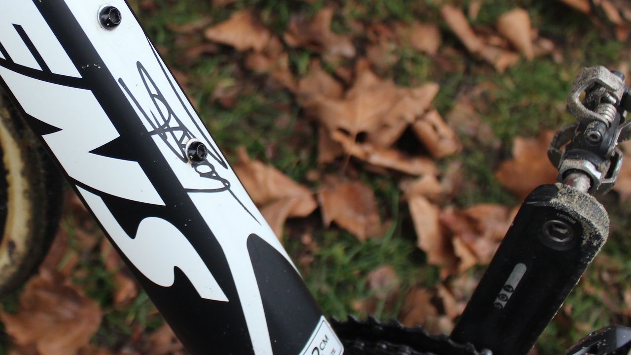 Sanne Cant's autograph on the downtube