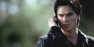 The Vampire Diaries Ian Somerhalder Damon Salvatore on the phone The CW