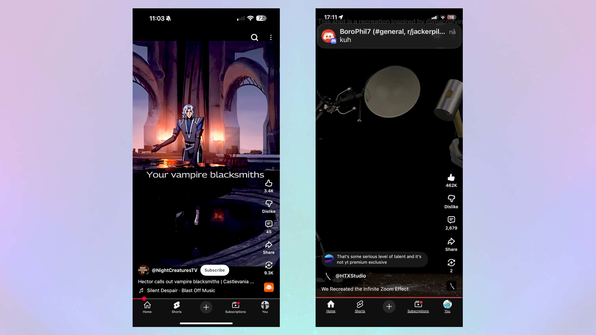 possible new UI for YouTube Shorts