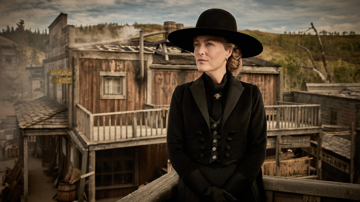 Gillian Anderson in a promotional still for Netflix's "The Abandons"