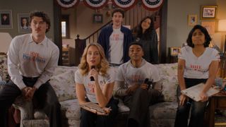 Rachel Marsh, Owen Thiele, Lucy Freyer, Malik Elassal, and Jack Innanen looking ahead in Adults.