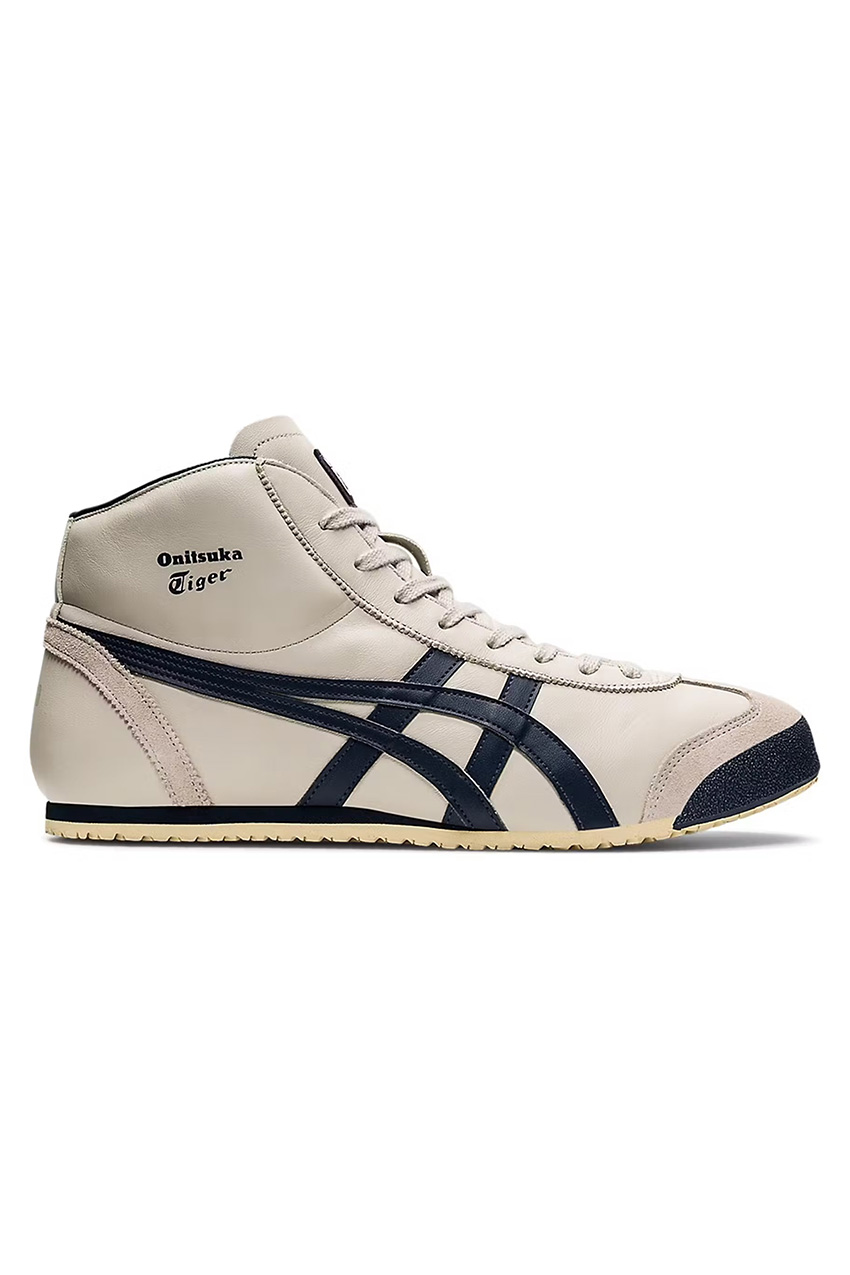 Onitsuka Tiger Mexico Mid Runner in Birch Indian Ink