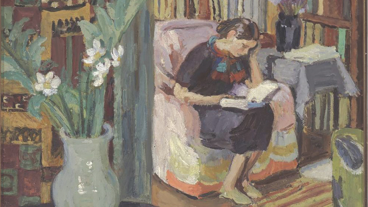 Interior with the Artist&#039;s Daughter by Vanessa Bell.