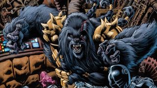 Krrsantan roars on a variant cover of Star Wars: A New Legacy.