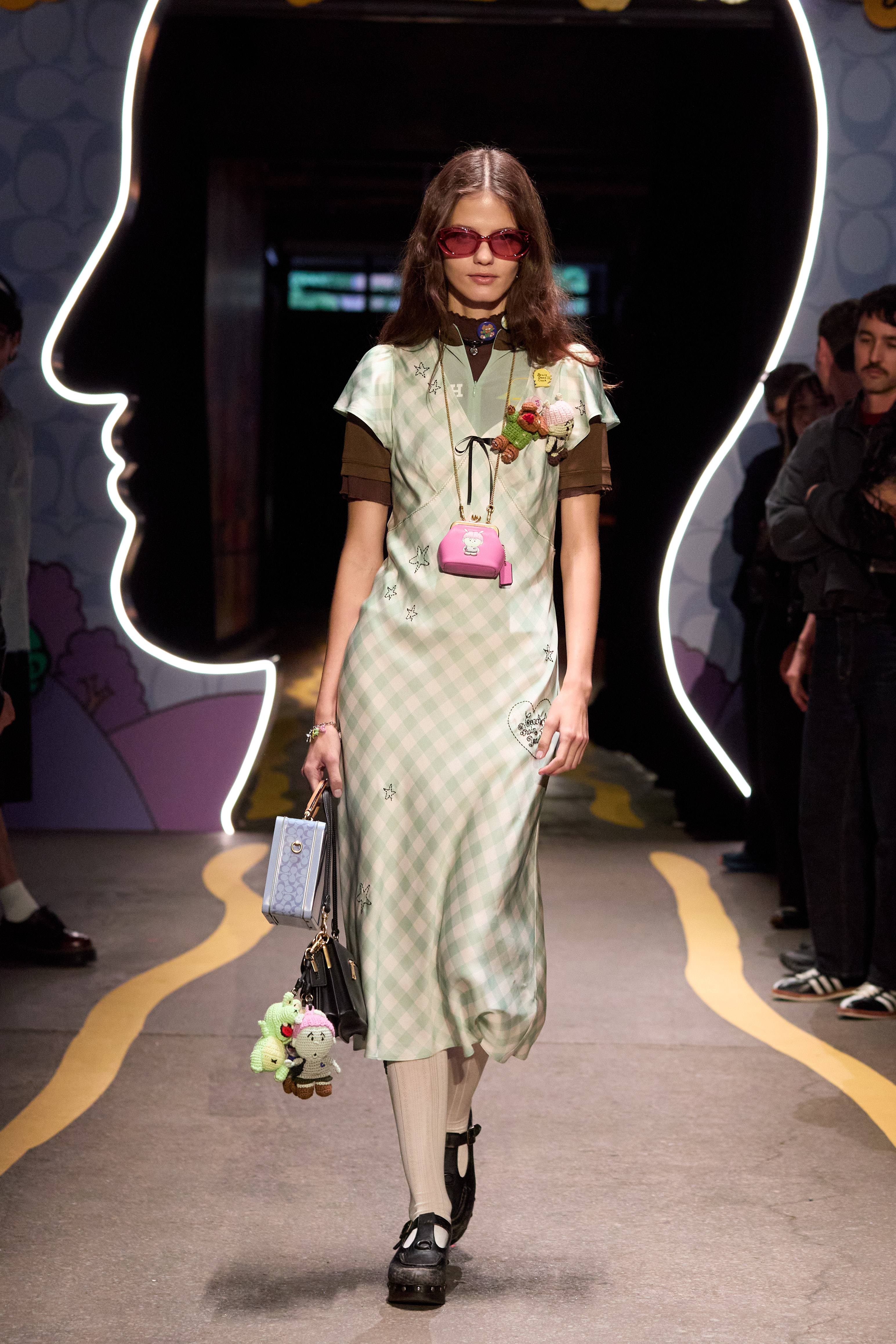 Coach x Brain Dead capsule collection 2026 runway model.