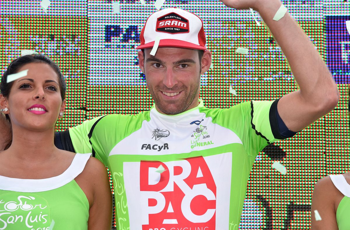 Peter Koning (Drapac) in the leader's jersey