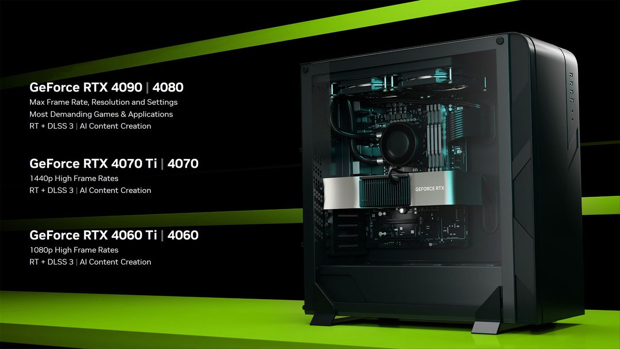 Nvidia GeForce RTX 4060 Ti and RTX 4060 slide deck