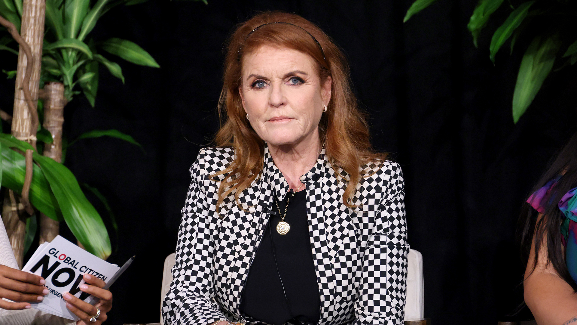 NEW YORK, NEW YORK - SEPTEMBER 25: Sarah Ferguson, Duchess of Yorks speaks during the Climate Solidarity in the Commonwealth panel at Global Citizen NOW: Health and Climate Financing Sessions - The Urgent Need for Action at Guastavino&#039;s on September 25, 2024 in New York City. (Photo by Rob Kim/Getty Images for Global Citizen)