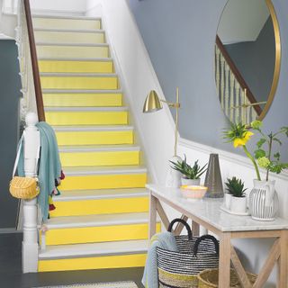 yellow ombre staircase