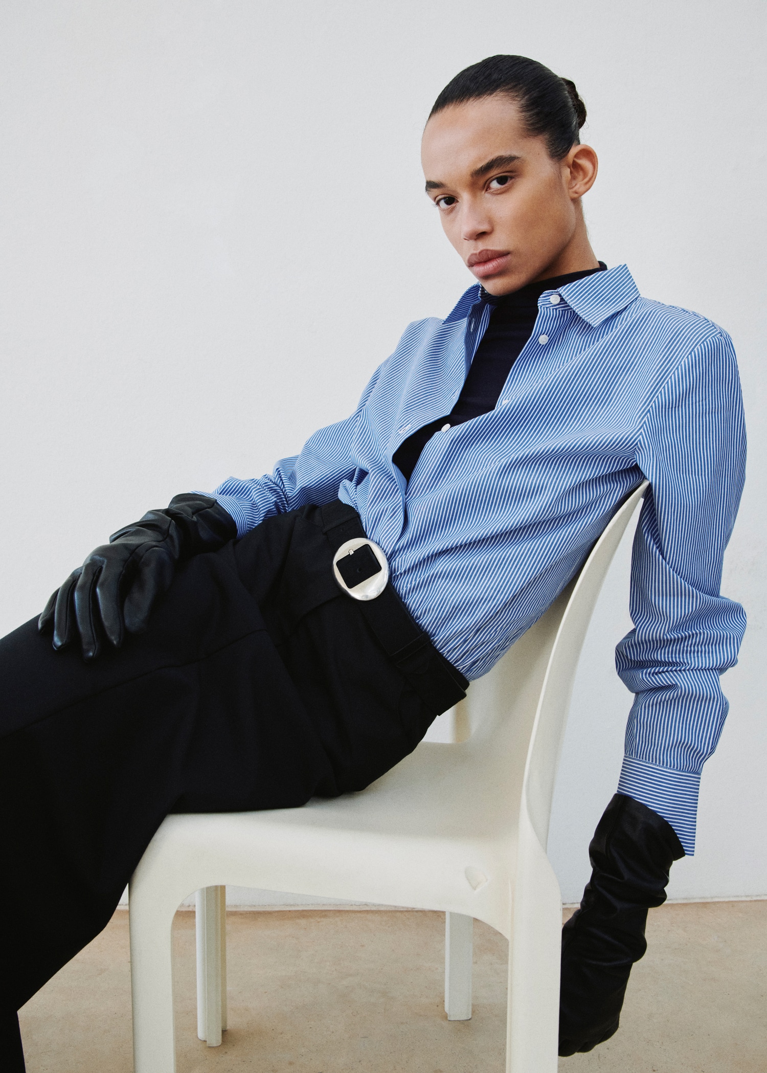 Cotton and Lyocell Blend Straight Shirt - Women | Mango United Kingdom