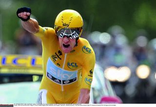 Bradley Wiggins (Team Sky) seals the Tour de France in 2012