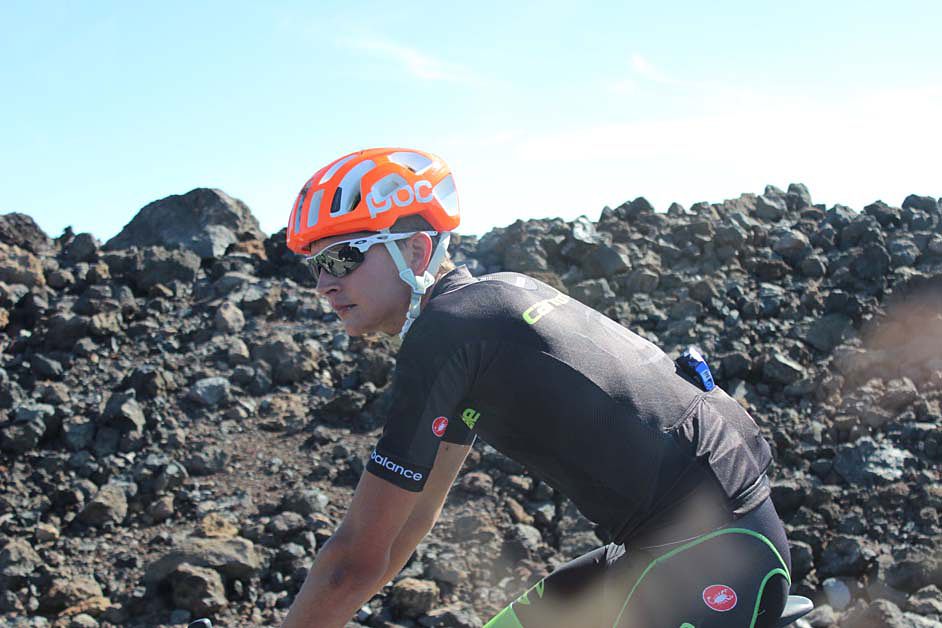 Joe Dombrowski (Cannondale) and Pierre Rolland stayed together up the climb