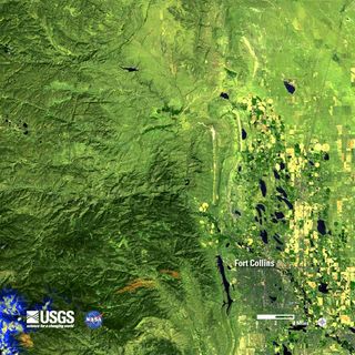 Fort collins, Colorado satellite image