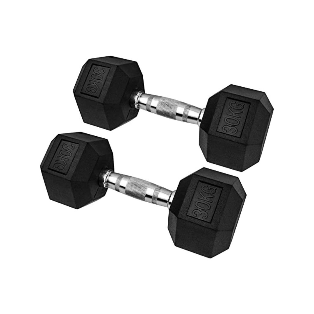 Dumbbell exercises: Amazon HEX dumbbells