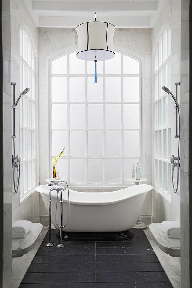 Walk in shower at W Marriott Emerald Bay Resort
