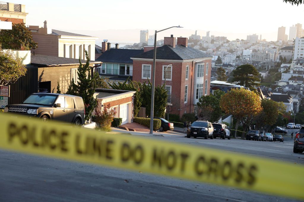 A view of House Speaker Nancy Pelosi&amp;#039;s house following an attack on her husband. 