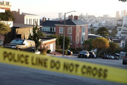 A view of House Speaker Nancy Pelosi's house following an attack on her husband. 