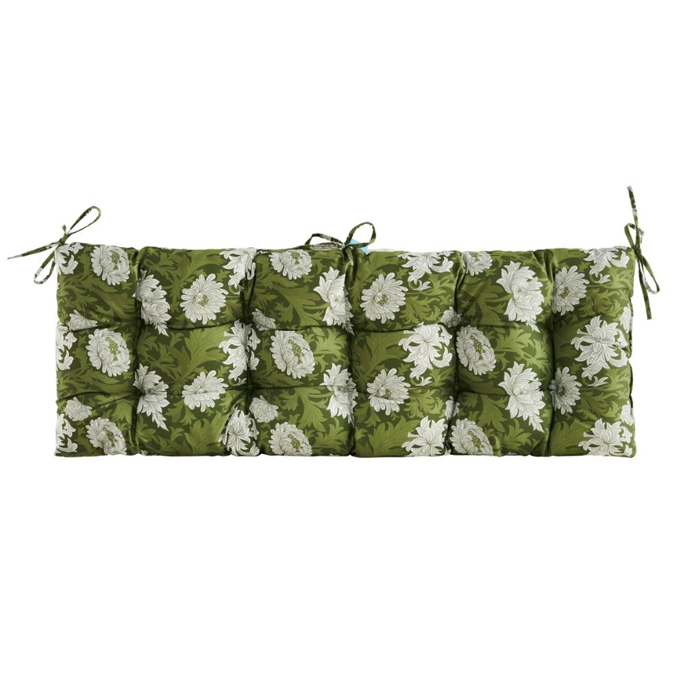 Green Floral Outdoor Cushion