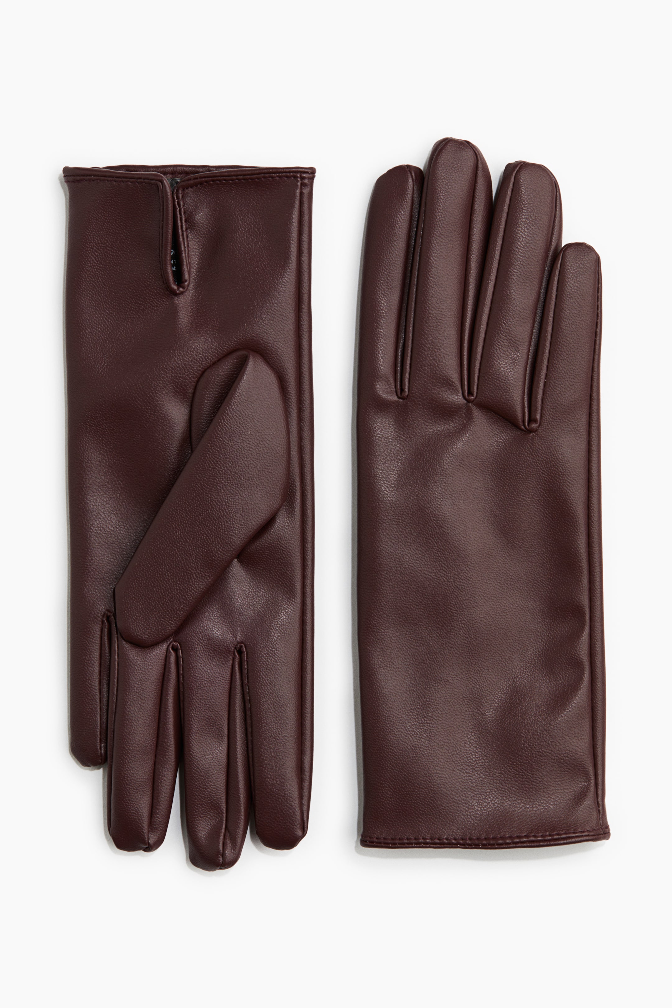 Coated Gloves - Burgundy
