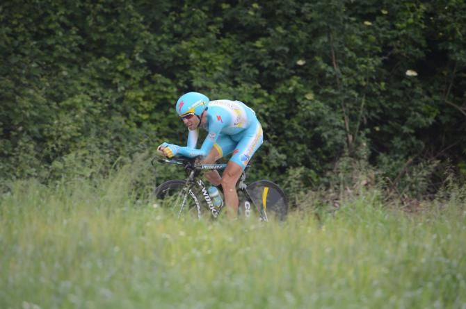 Vincenzo Nibali (Astana) rides the time trial