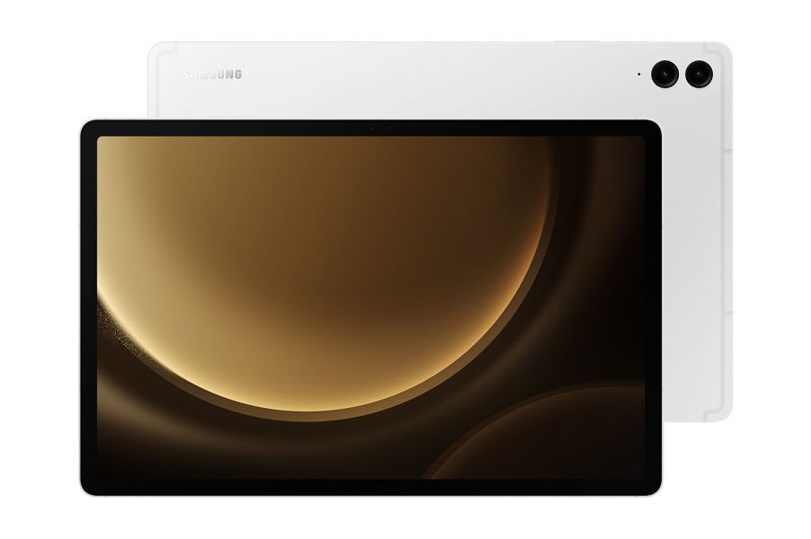 A leaked rendering of the Galaxy Tab S9 FE Plus in white.