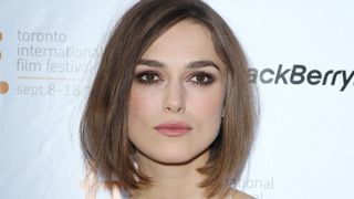 kiera knightley on the red carpet with a bob hairstyle