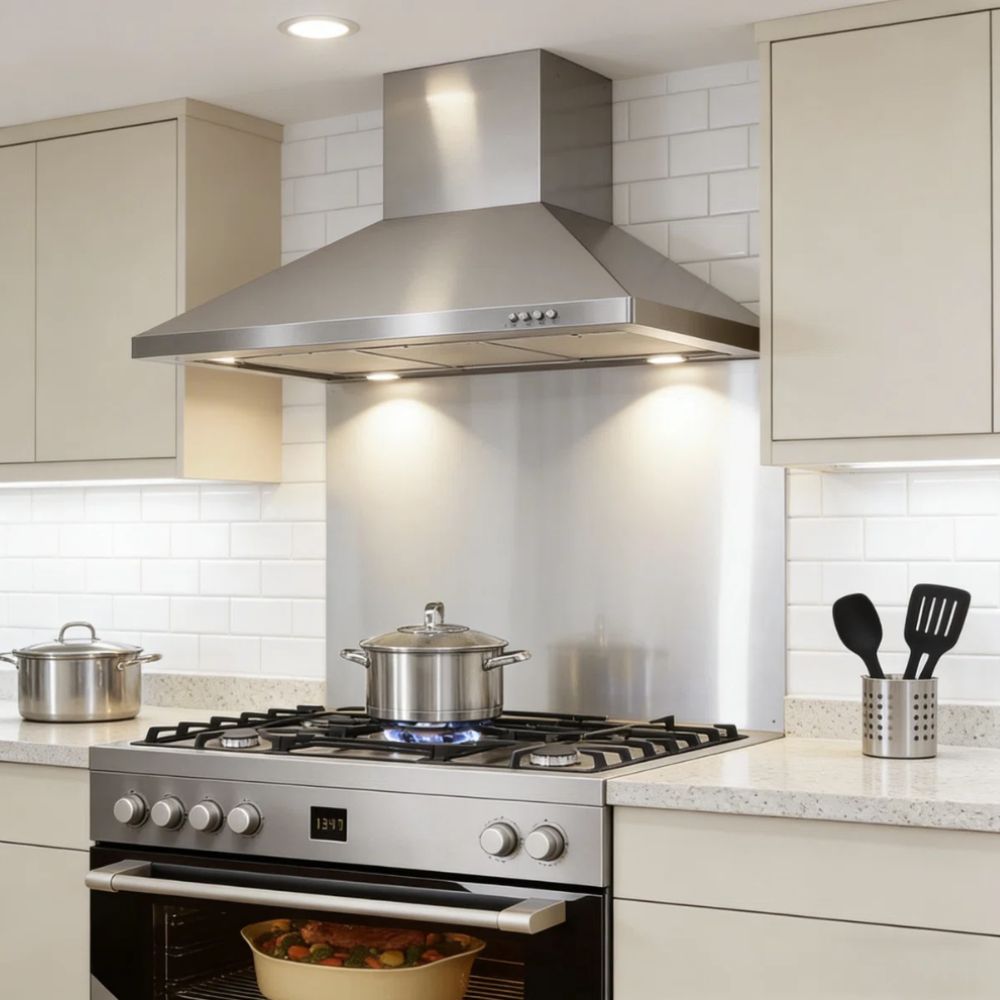stainless steel kitchen backsplash