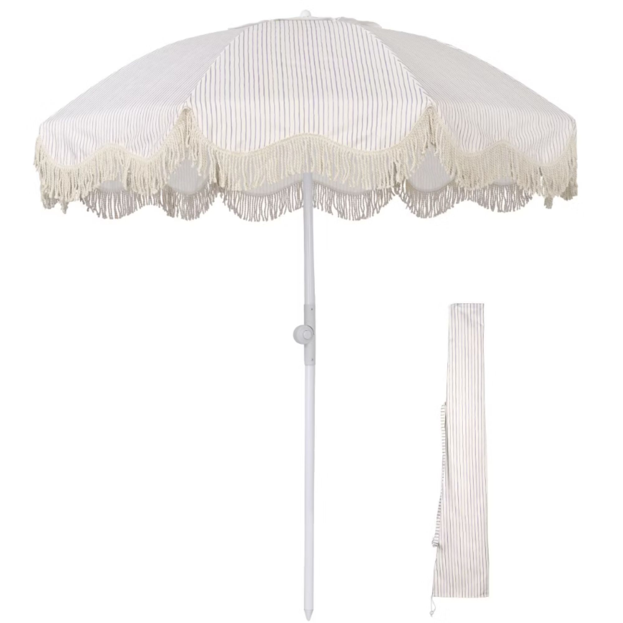 LAGarden 6Ft Fringe Patio Umbrella
