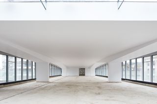 Large clear space inside the building