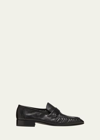 Soft Leather Flat Loafers