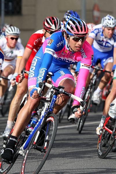 Alessandro Ballan (Lampre) safely in the pack.