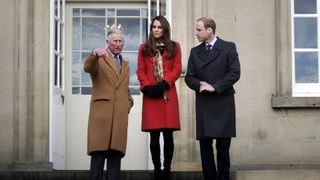 King Charles, Prince William and Kate Middleton during a visit to Dumfries House
