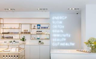 Retail space at Clean Market wellness clinic, New York City, USA
