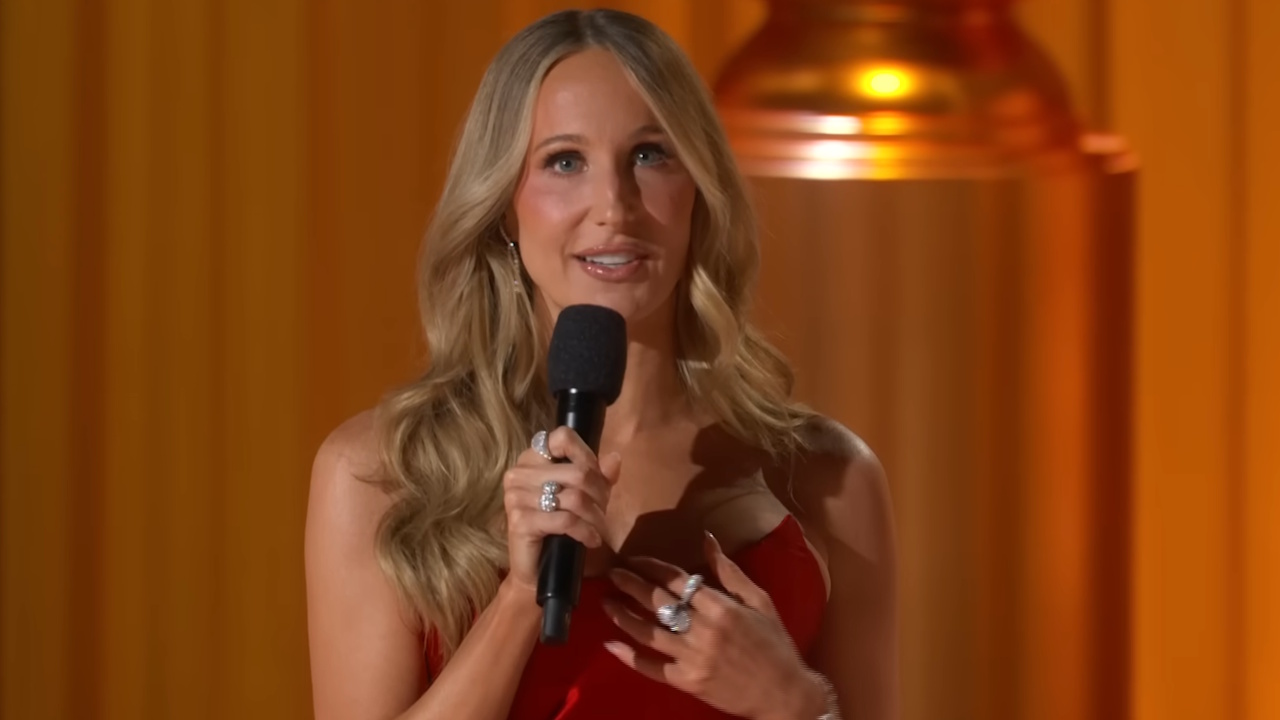 Nikki Glaser hosts the 2026 Golden Globe Awards.