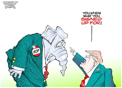 Political cartoon U.S. GOP Trump