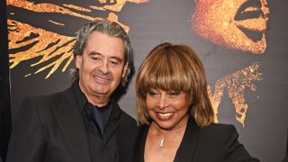 Erwin Bach and Tina Turner arrive at the press night performance of "Tina: The Tina Turner Musical" at the Aldwych Theatre on April 17, 2018 in London, England