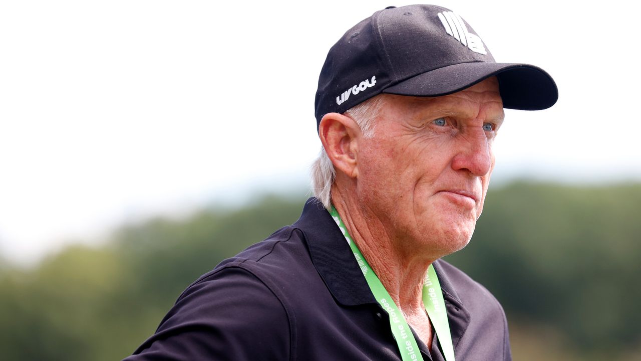 Greg Norman at the 2022 LIV Golf Chicago event