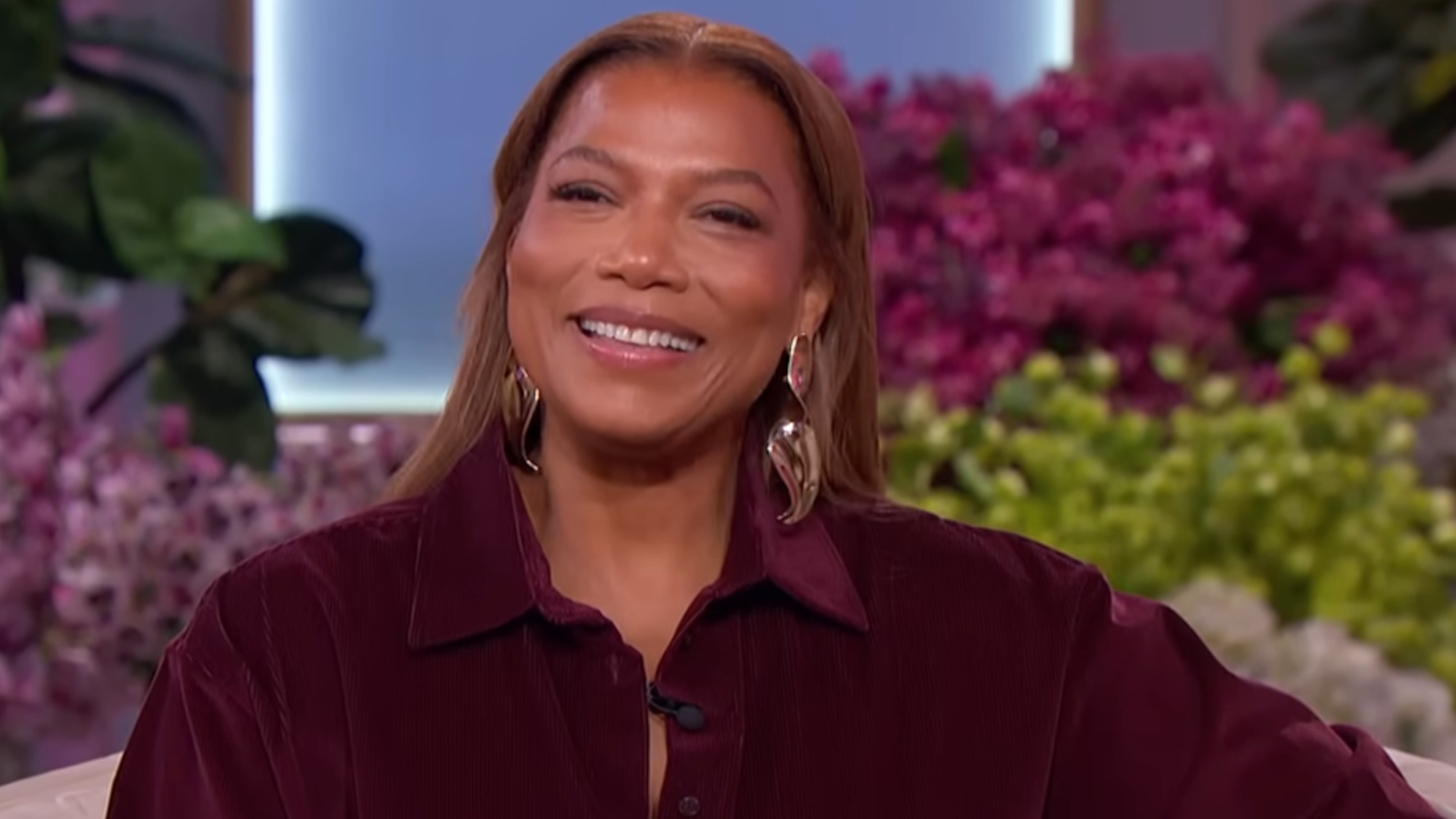 Queen Latifah is shown on The Jennifer Hudson Show.