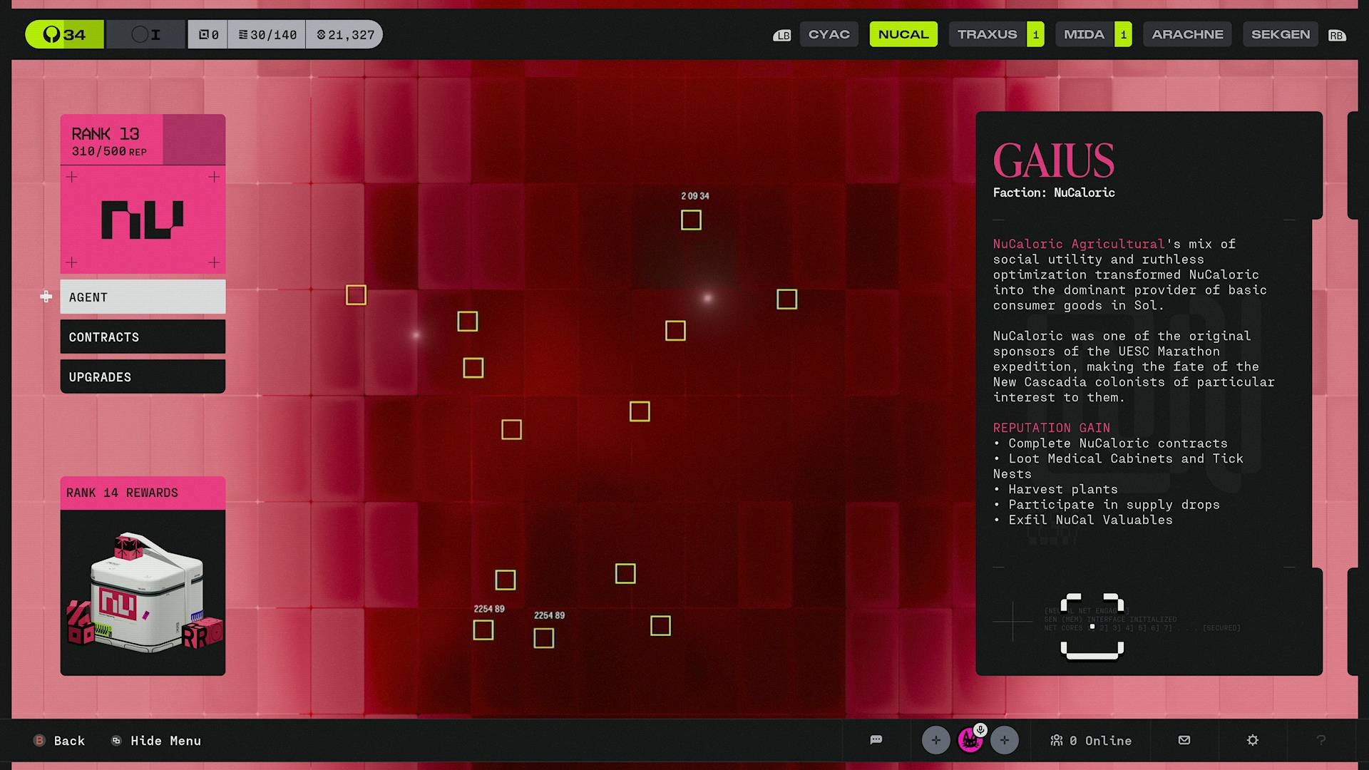 Marathon factions NuCaloric agent Gaius