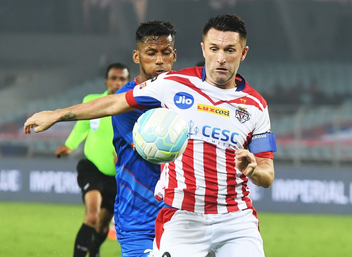 Robbie Keane in action for ATK, 2018