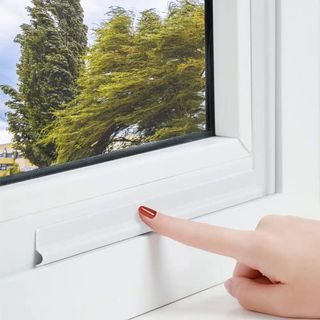 Window Draft Excluder, T Shape 6m/236 Inch White Self-Adhesive Draught Excluder for Windows, Window Insulation Soundproof Seal Strip for Window and Door