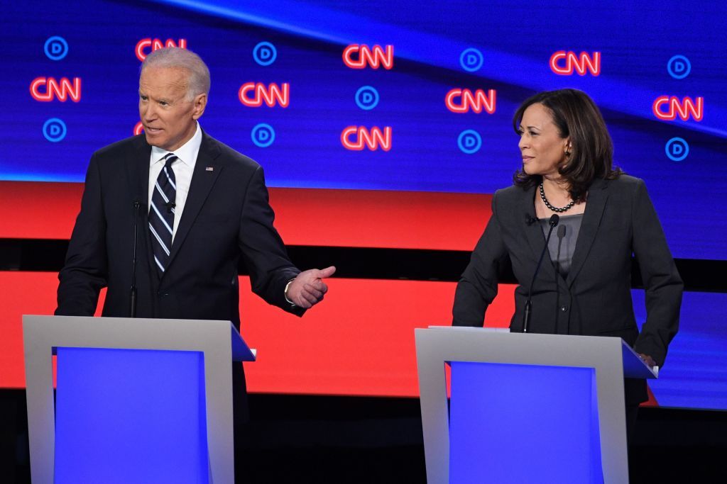 Former Vice President Joe Biden and Sen. Kamala Harris.